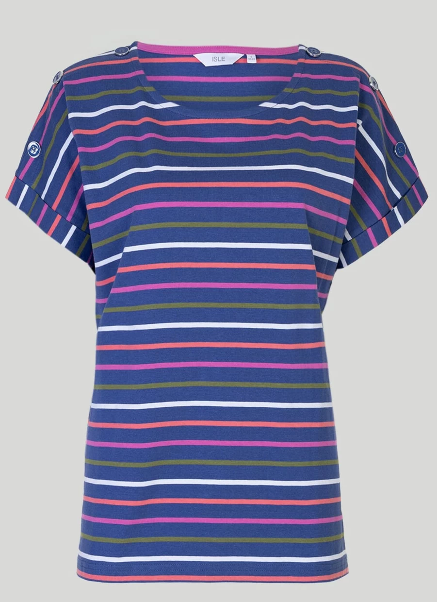 "Isle Women's Stripe T-Shirt | Classic Striped Tee for Women"