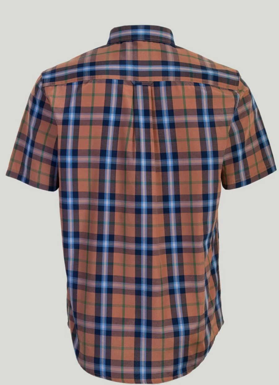 PG Field Men's Large Checkered Short Sleeve Casual Shirt