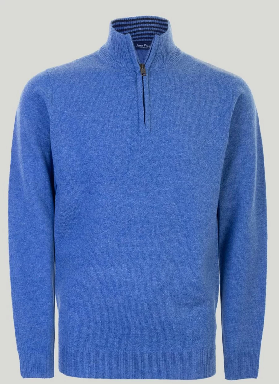 James Pringle Men's Lambswool Zip Neck Jumper - Premium Knitwear for Winter