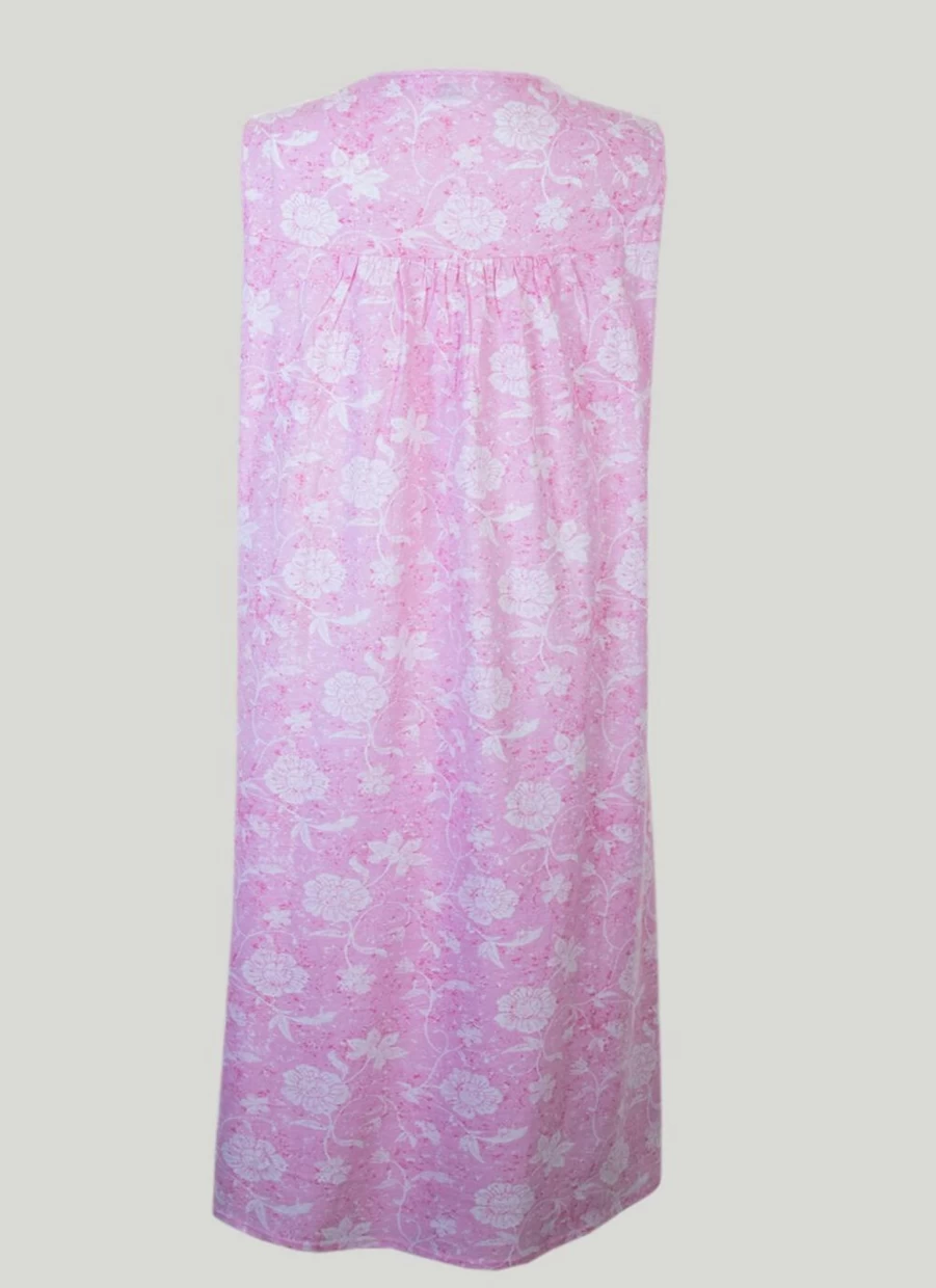 Isle Women's Pink Floral Nightdress - Soft Comfort Sleepwear for Women