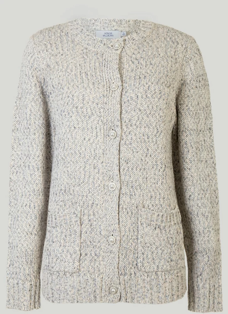 Honor Millburn Women's Crew Neck Cardigan - Soft Knit Sweater for Women