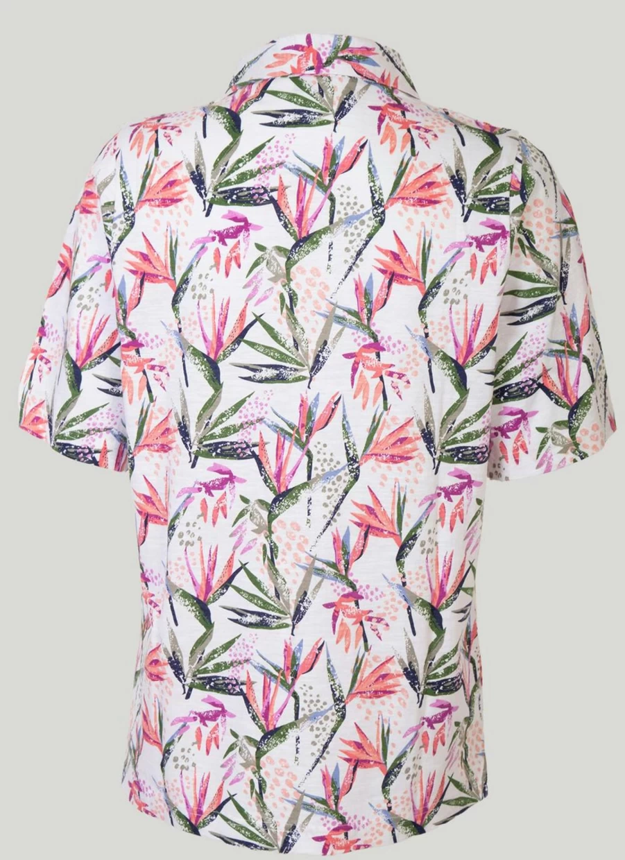Isle Women's Printed Polo Shirt - Stylish Casual Comfort Fit Top