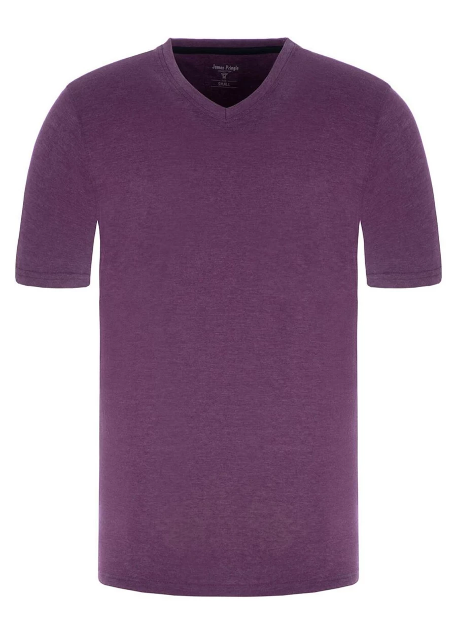 James Pringle Men's V-Neck T-Shirt - Classic Comfort Fit Cotton Tee