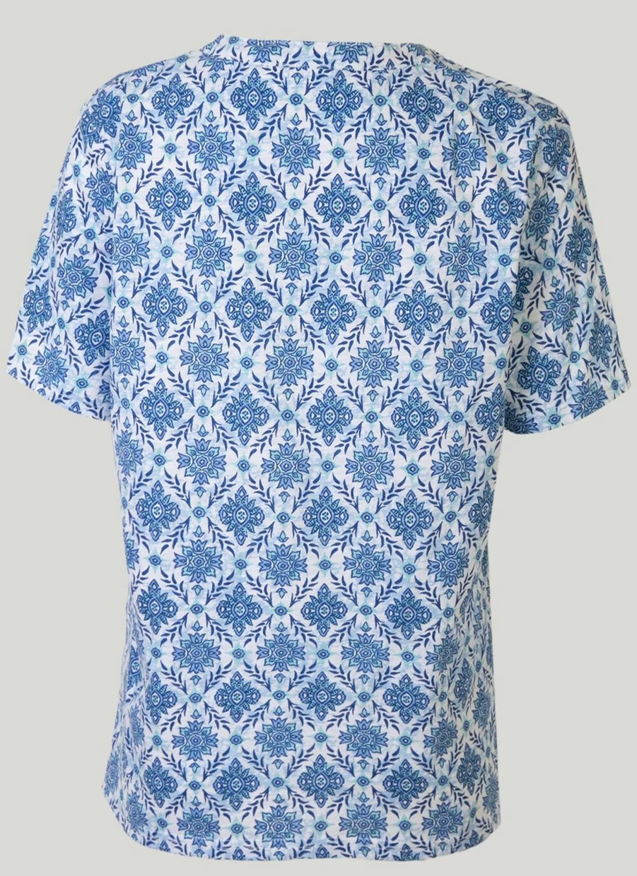Isle Women's Notch Neck T-Shirt - Stylish Casual Top for Everyday Wear