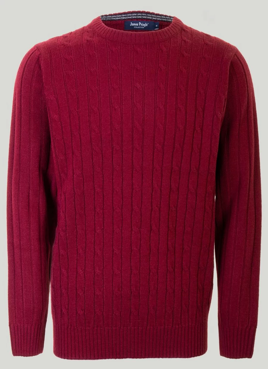 James Pringle Men's Cable Knit Jumper - Classic Comfort & Style