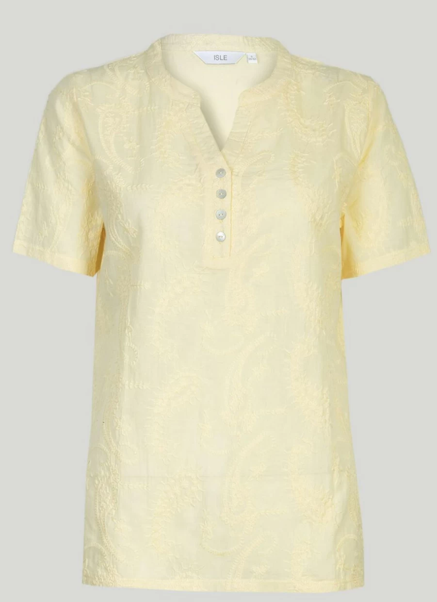 Isle Women's V-Neck T-Shirt - Soft Casual Short Sleeve Top for Everyday Wear
