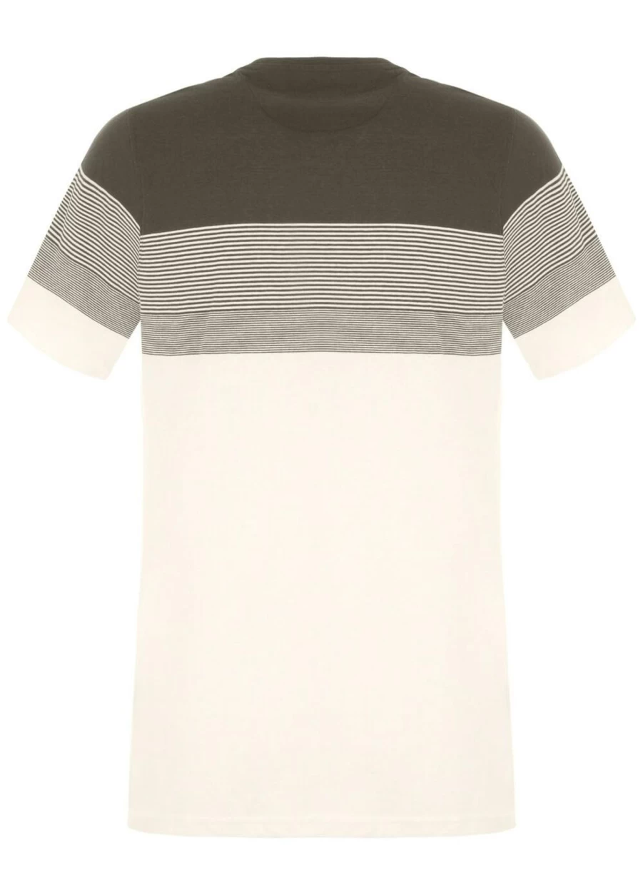 James Pringle Men's Panel Stripe T-Shirt - Classic Cotton Tee with Striped Design