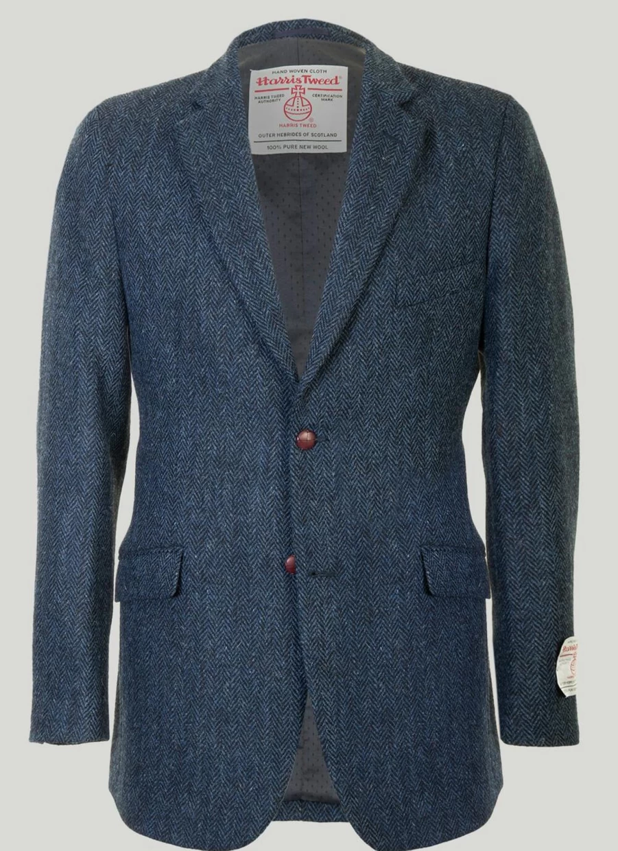 Harris Tweed Men's Benbecula Jacket - Classic Wool Outerwear for Men