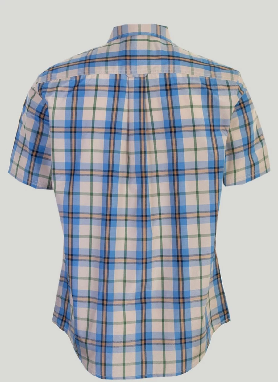 PG Field Men's Large Checkered Short Sleeve Casual Shirt
