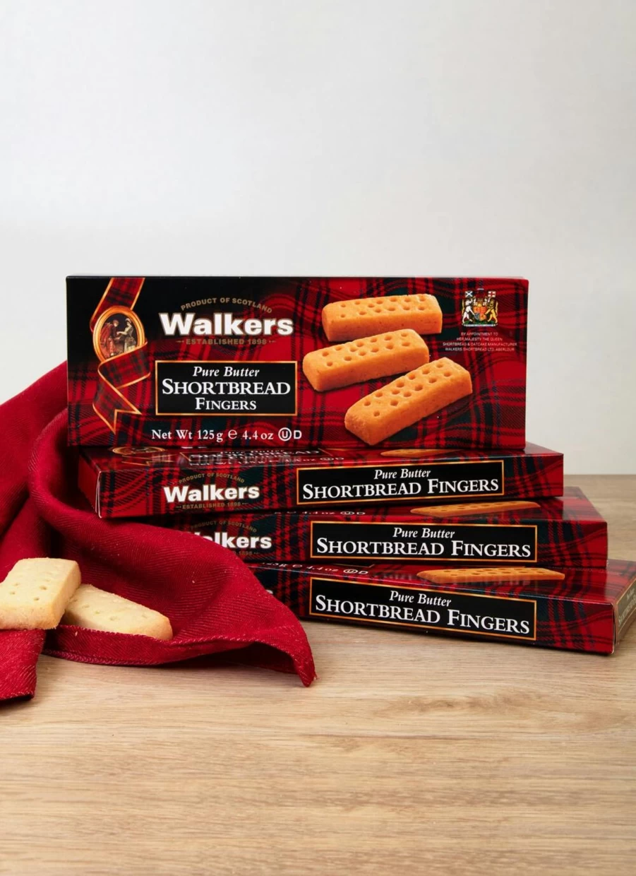 Walkers Shortbread Fingers 4 Pack - Traditional Scottish Butter Cookies by Walkers