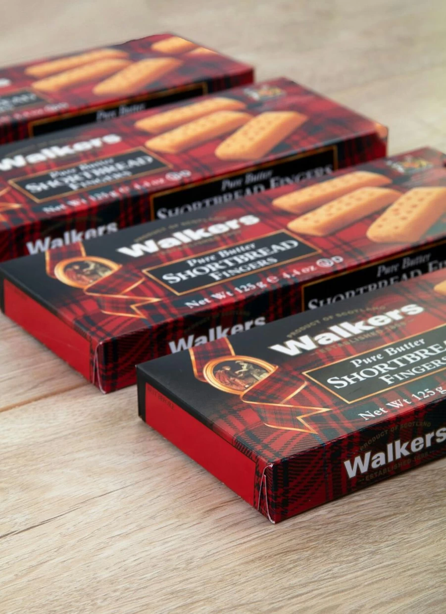 Walkers Shortbread Fingers 4 Pack - Traditional Scottish Butter Cookies by Walkers