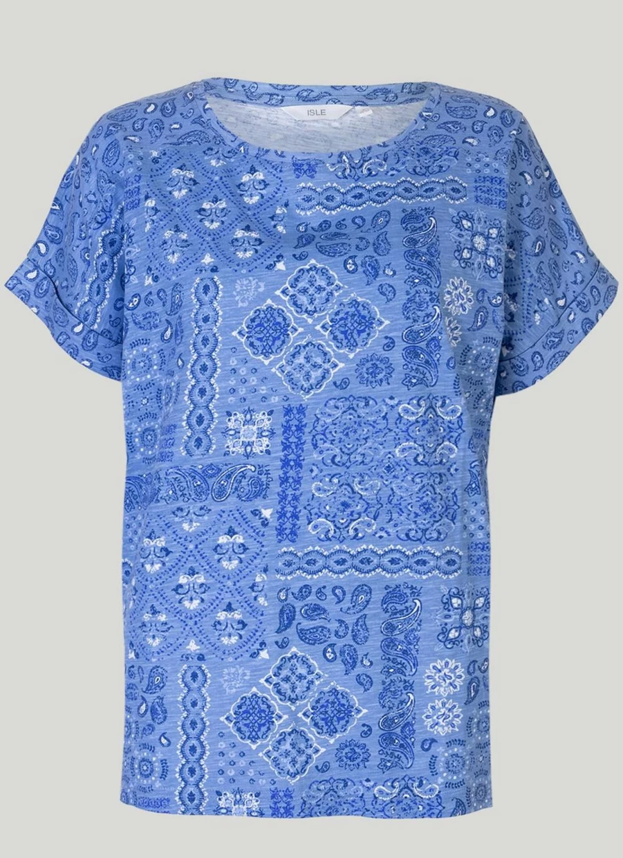 "Isle Women's Contrast Print T-Shirt - Stylish Graphic Tee for Women"
