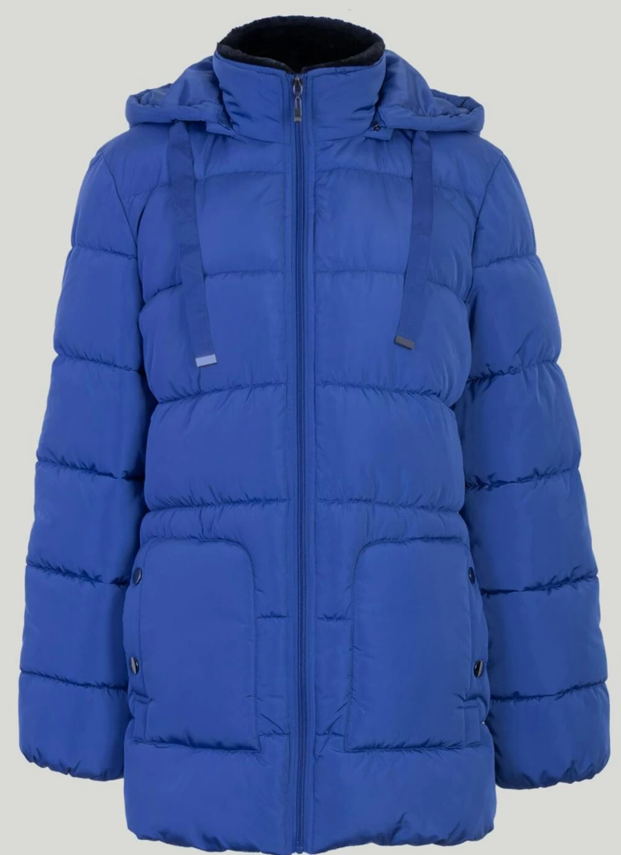 Isle Women's Fur Trim Quilted Coat - Winter Warm Hooded Jacket