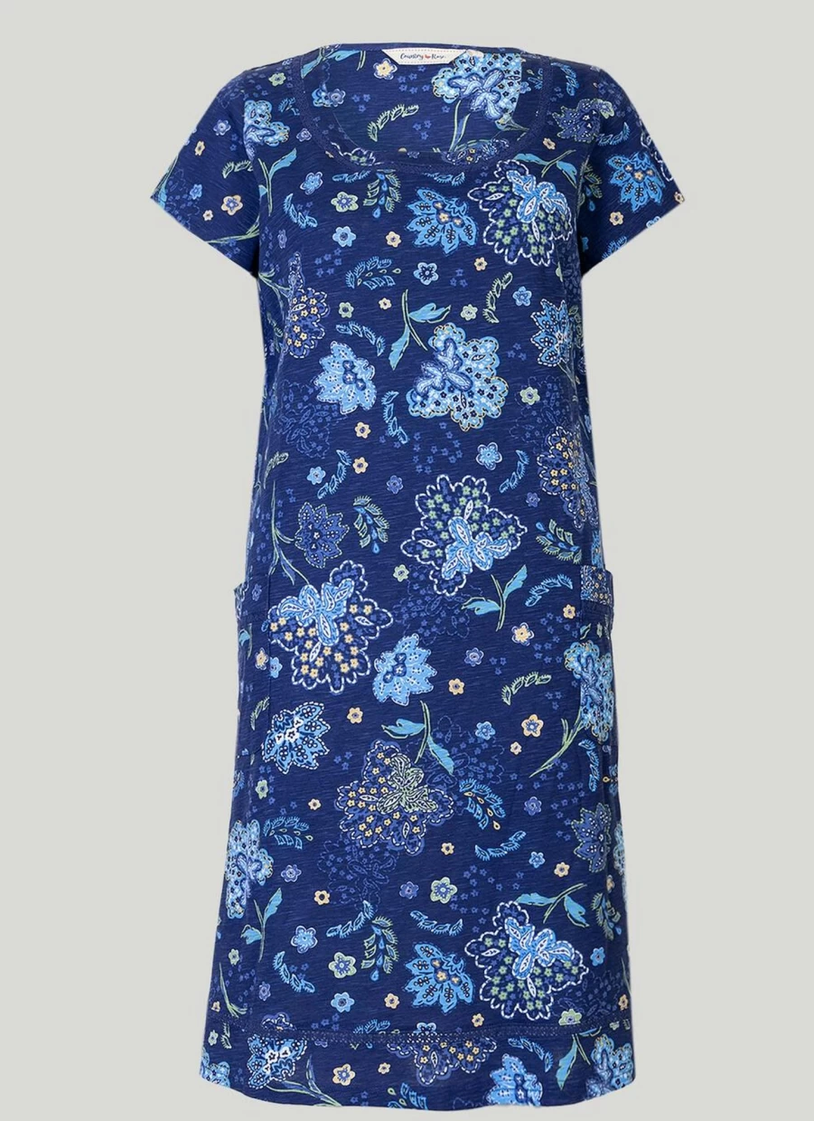 Country Rose Women's Floral Jersey Print Dress - Stylish & Comfortable Summer Dress