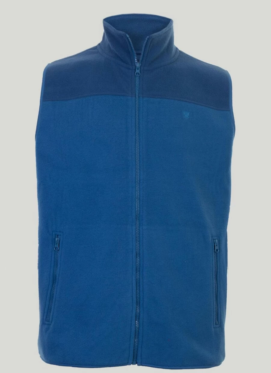 James Pringle Men's Contrast Fleece Gilet - Lightweight Warm Vest for Layering
