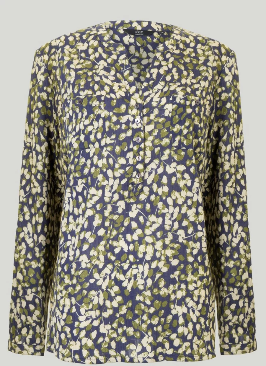 "Isle Women's Printed Blouse - Stylish Floral Pattern Top for Casual Wear"