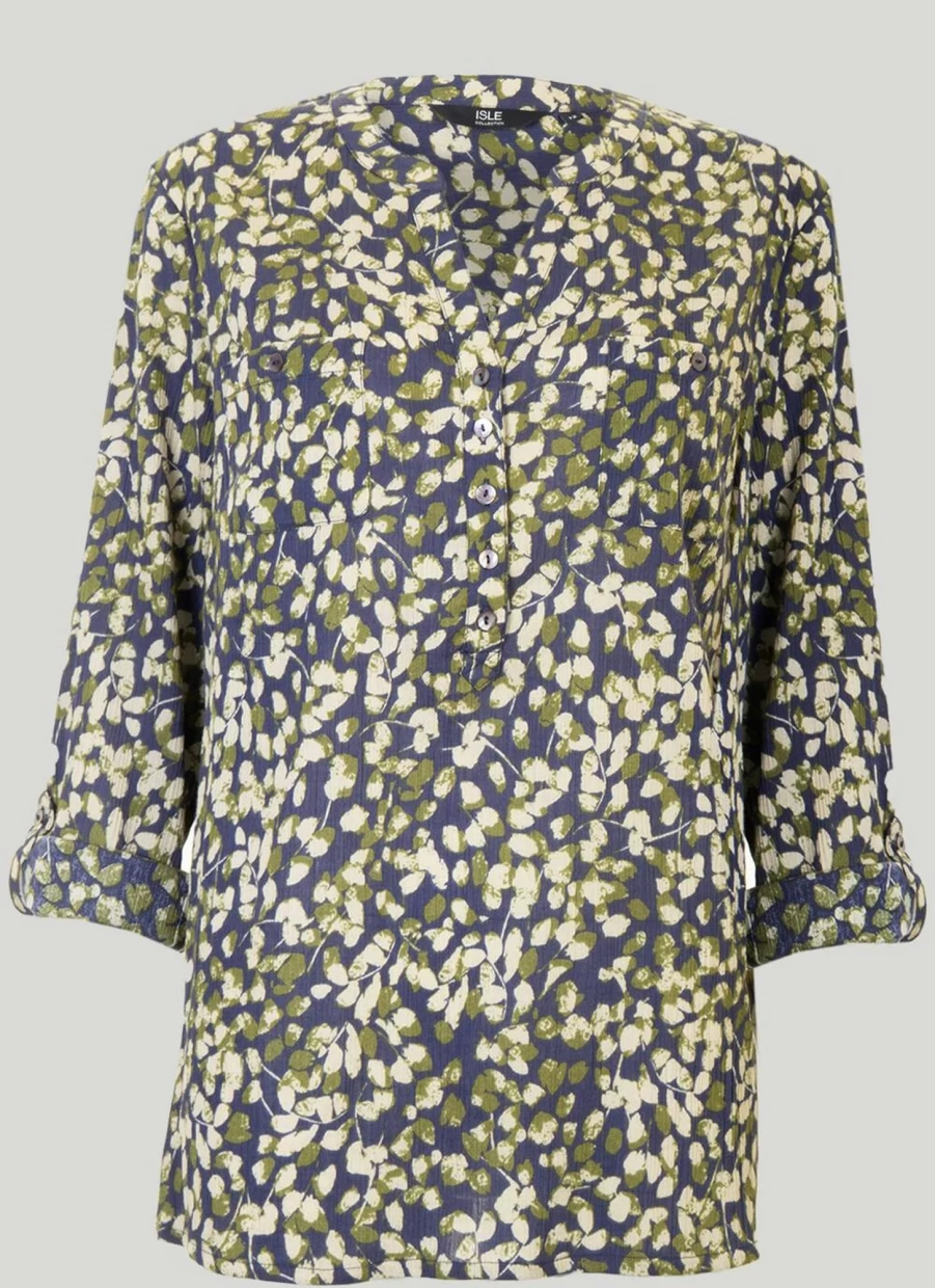 "Isle Women's Printed Blouse - Stylish Floral Pattern Top for Casual Wear"