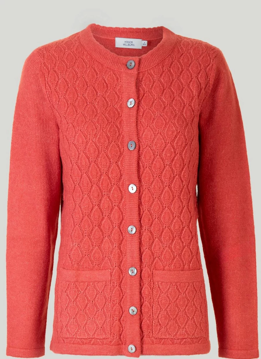 Honor Millburn Women's Crew Neck Cardigan - Soft Knit Sweater for Women