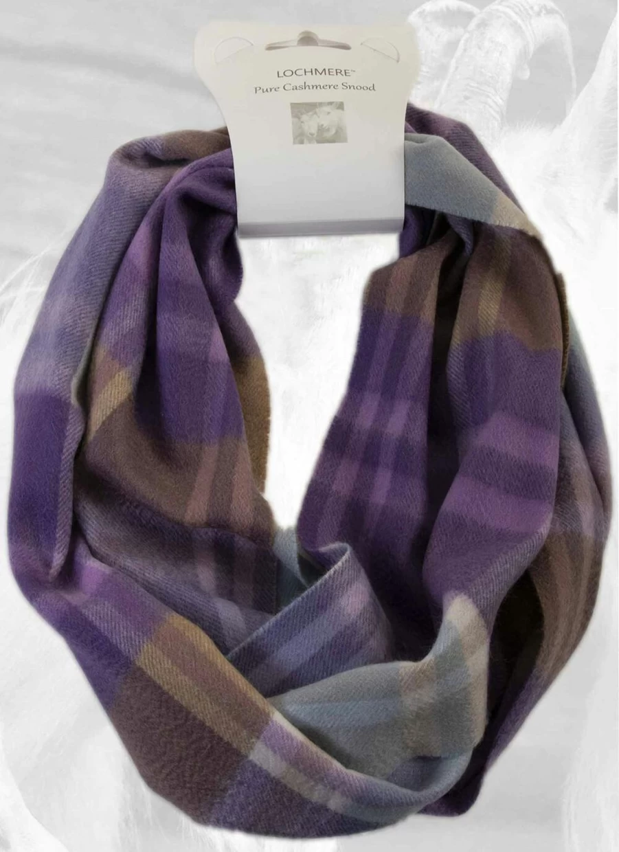 Lochmere Tartan Cashmere Snood Wrap - Premium Soft Winter Scarf for Men & Women