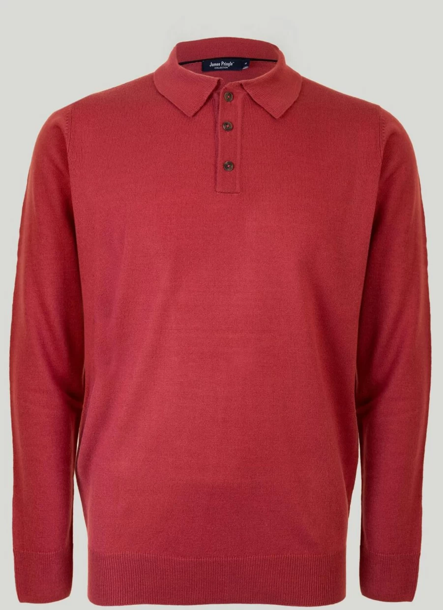 James Pringle Men's Fine Knit Collar Jumper - Premium Wool Sweater for Men