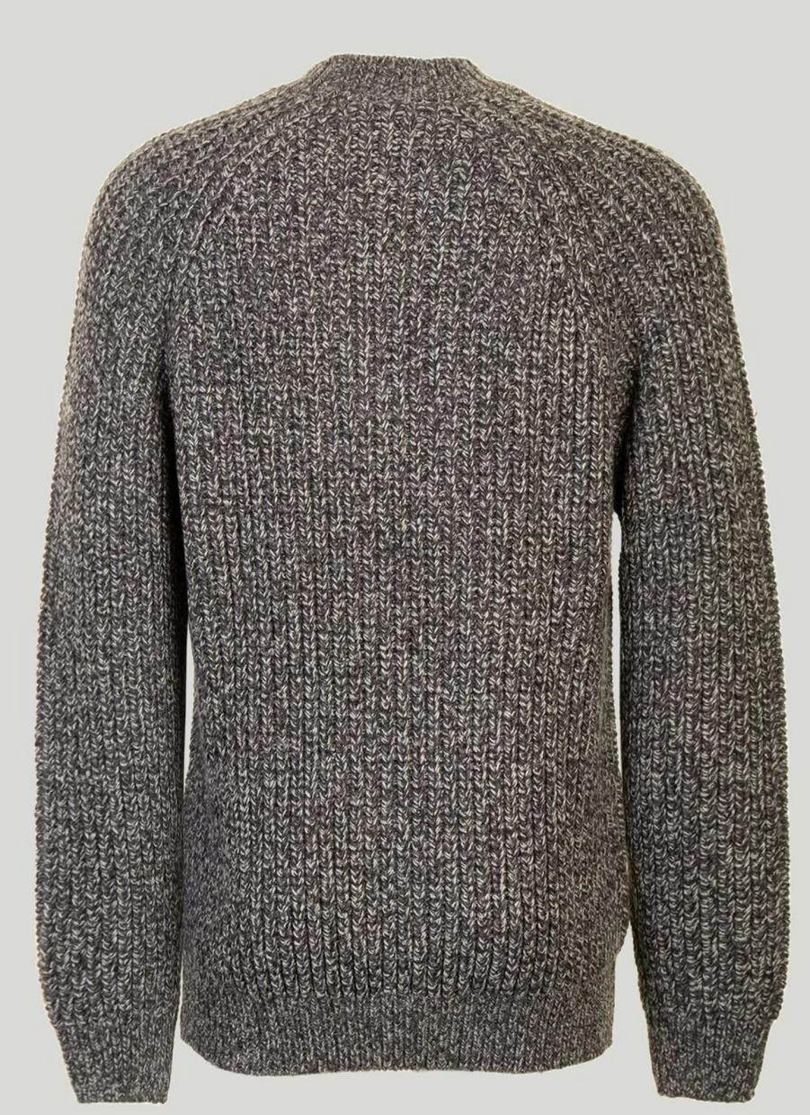 PG Field Men's Tn Fisherman Rib Knit Jumper - Warm Crewneck Sweater