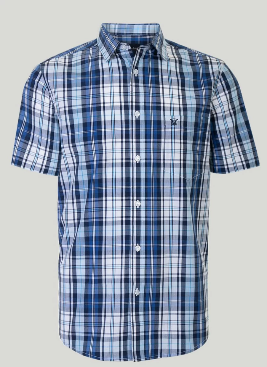 James Pringle Men's Classic Check Shirt - Premium Cotton Plaid Button-Up for Men