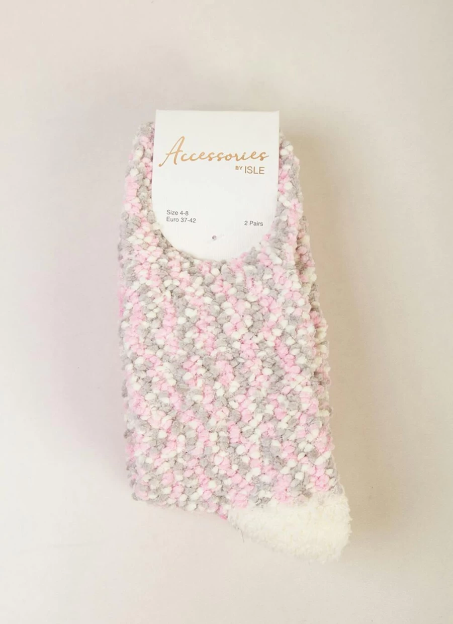 Isle Women's Cozy Popcorn Socks - 2 Pack Fun Novelty Socks for Comfort & Style