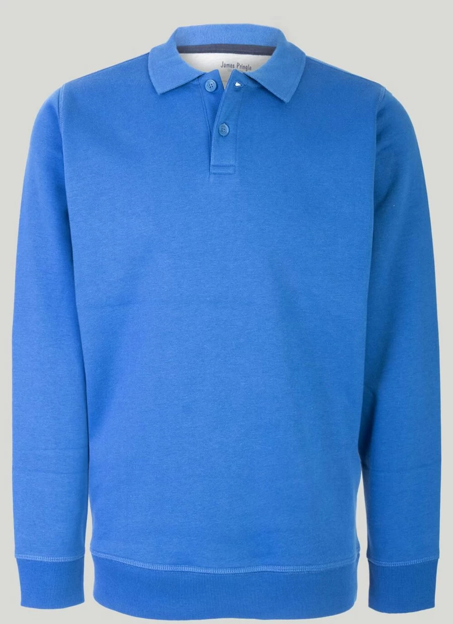 Men's James Pringle Polo Sweatshirt - Classic Cotton Blend Casual Top