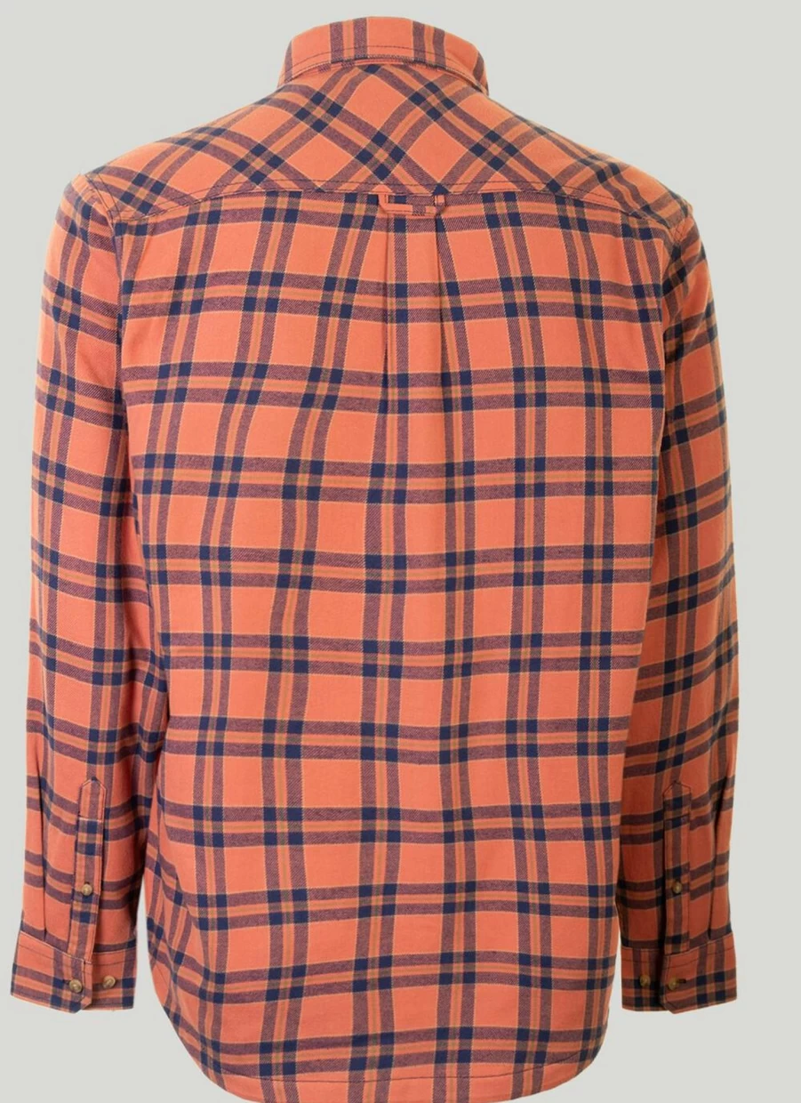 PG Field Men's Long Sleeve Checkered Plaid Button-Down Shirt