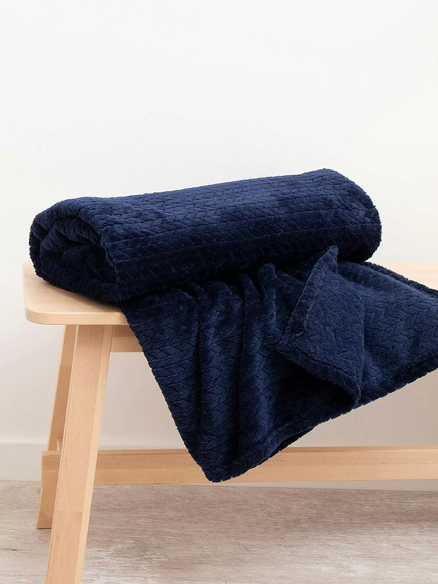 "Life From Coloroll Women's Herringbone Fleece Throw - Cozy & Warm Blanket"