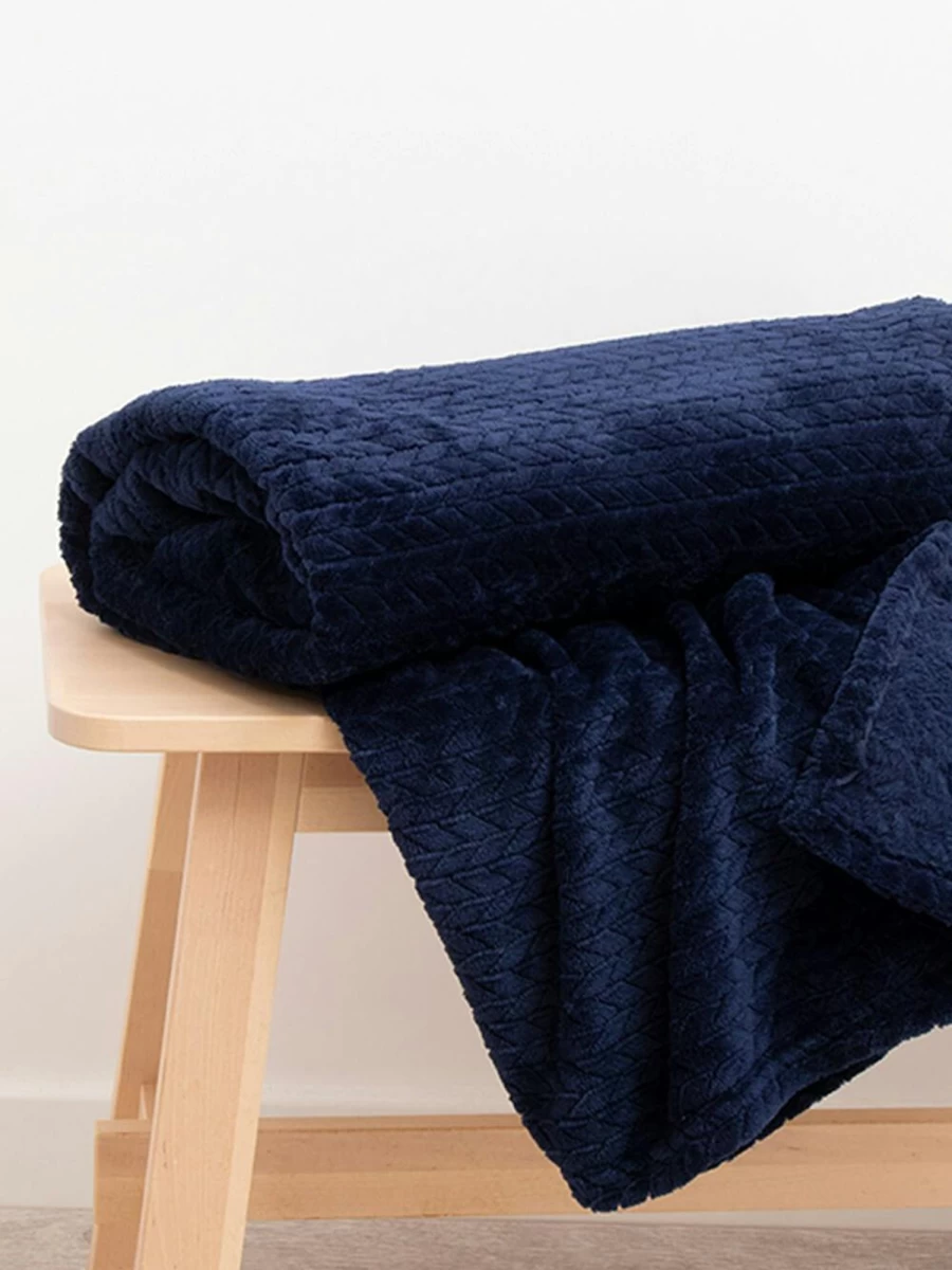 "Life From Coloroll Women's Herringbone Fleece Throw - Cozy & Warm Blanket"