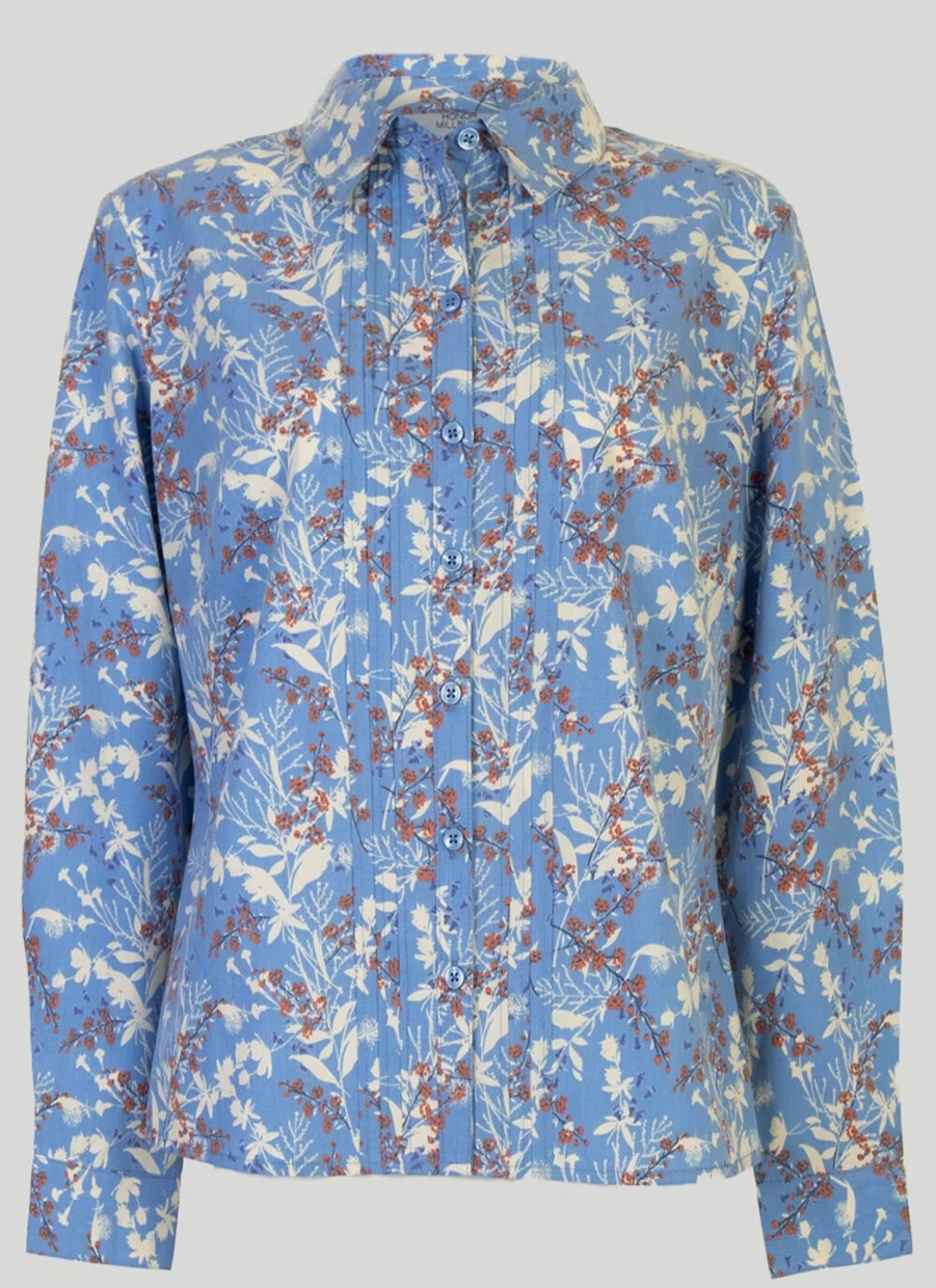 Honor Millburn Women's Printed Blouse - Stylish Floral Pattern Casual Top