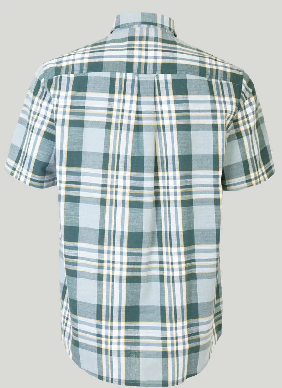 PG Field Men's Cotton Checkered Shirt - Classic Plaid Button-Up for Casual Wear