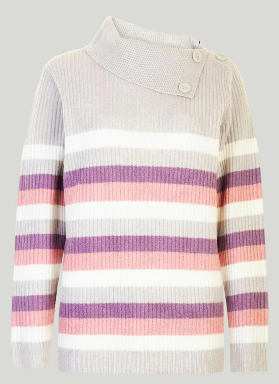 Isle Women's Stripe Jumper - Soft Knit Casual Sweater for Women