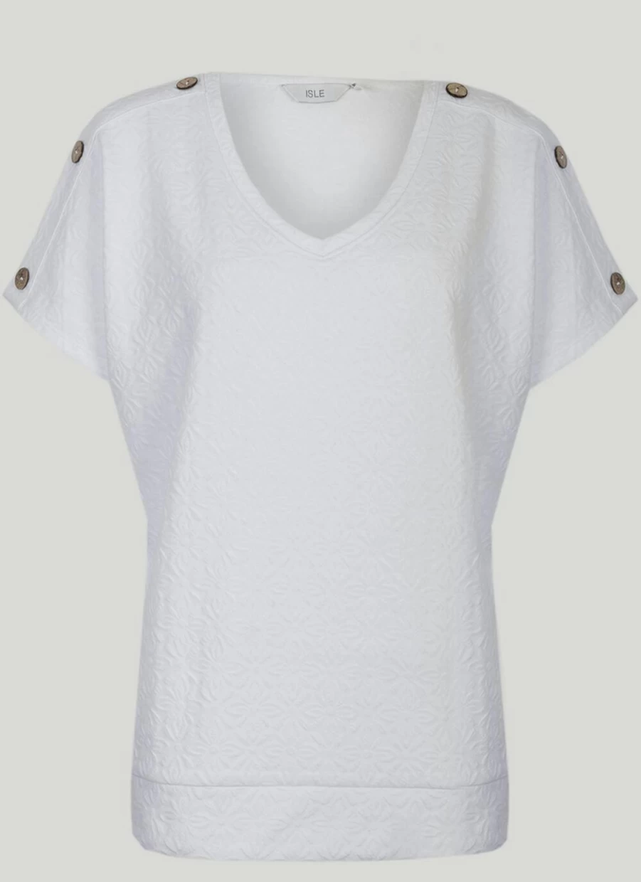 Isle Women's V-Neck T-Shirt - Soft Cotton Casual Tee for Everyday Wear