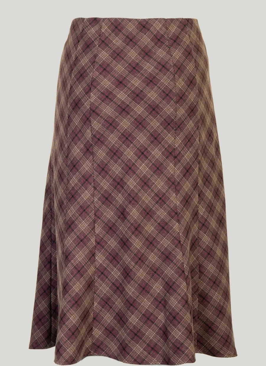 Honor Millburn Women's 27" Checkered Lined Skirt - Classic Plaid Pattern, Stylish and Comfortable