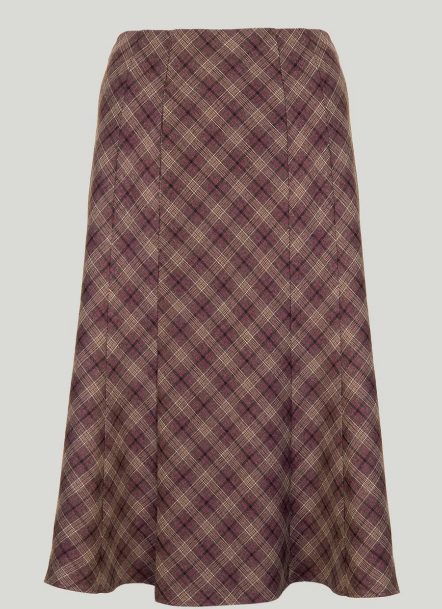 Honor Millburn Women's 27" Checkered Lined Skirt - Classic Plaid Pattern, Stylish and Comfortable