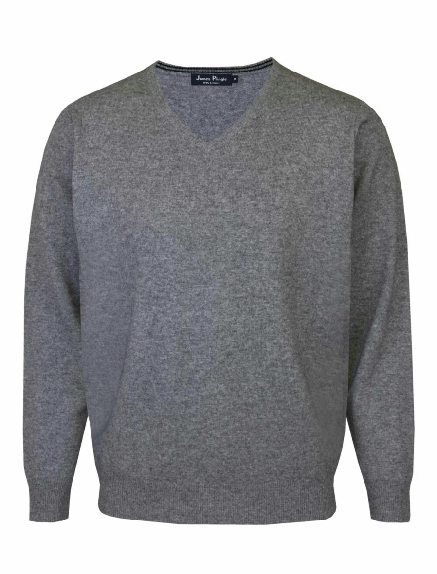 Lochmere Men's Cashmere V-Neck Sweater – Premium Soft Knit Jumper for Gentlemen