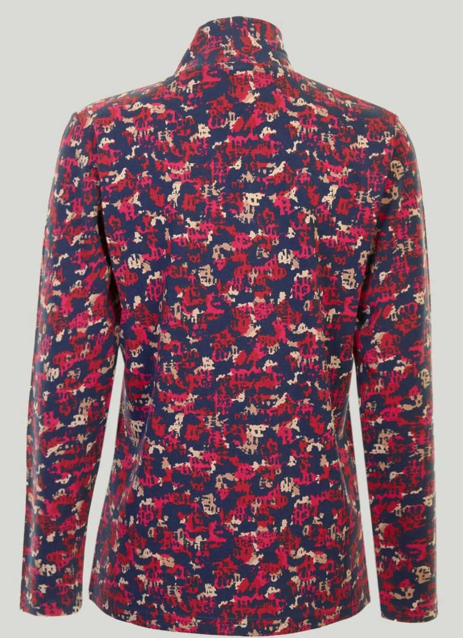 "Isle Women's Navy Blue Tie Neck Blouse – Elegant Casual Tops"