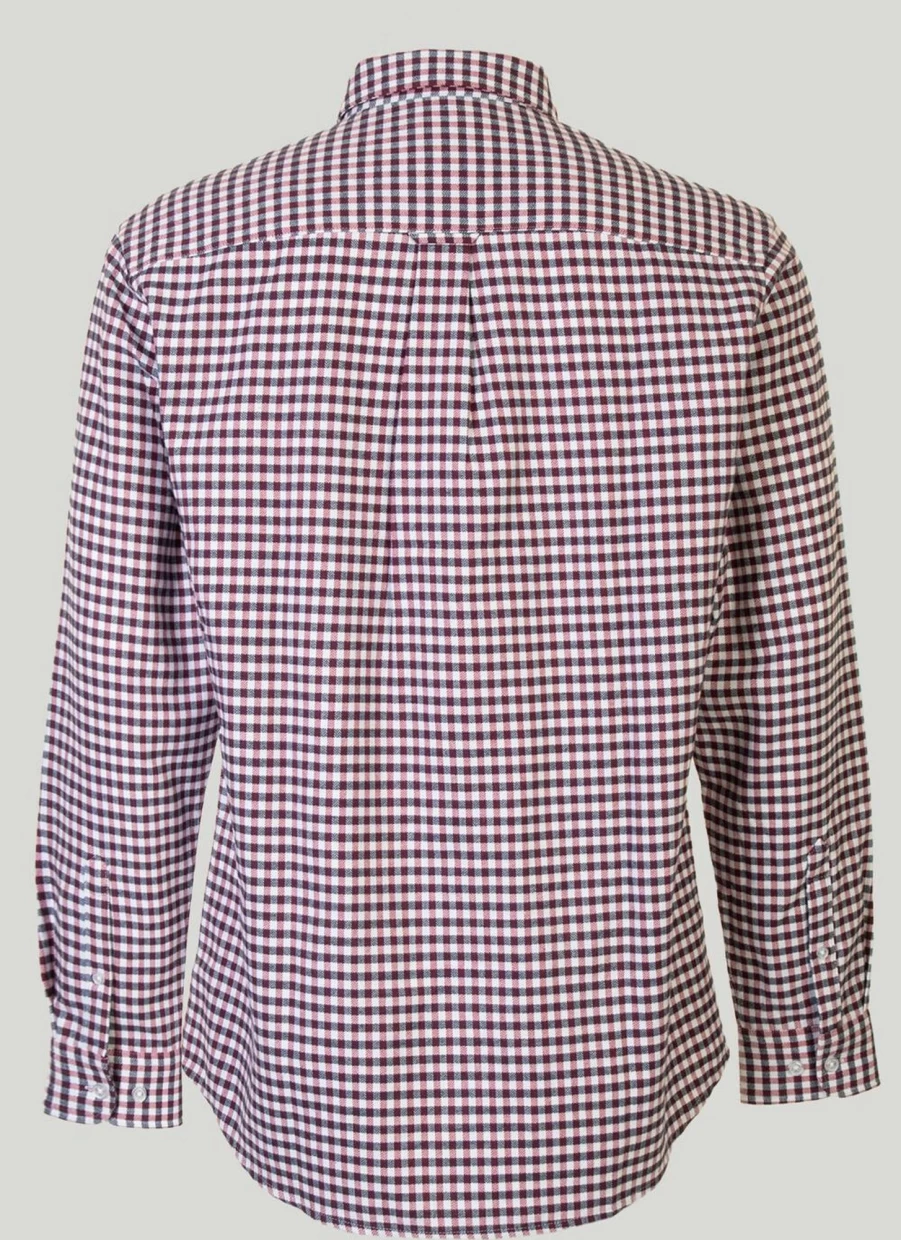 James Pringle Men's Long Sleeve Cotton Check Shirt - Classic Plaid Button Down for Men