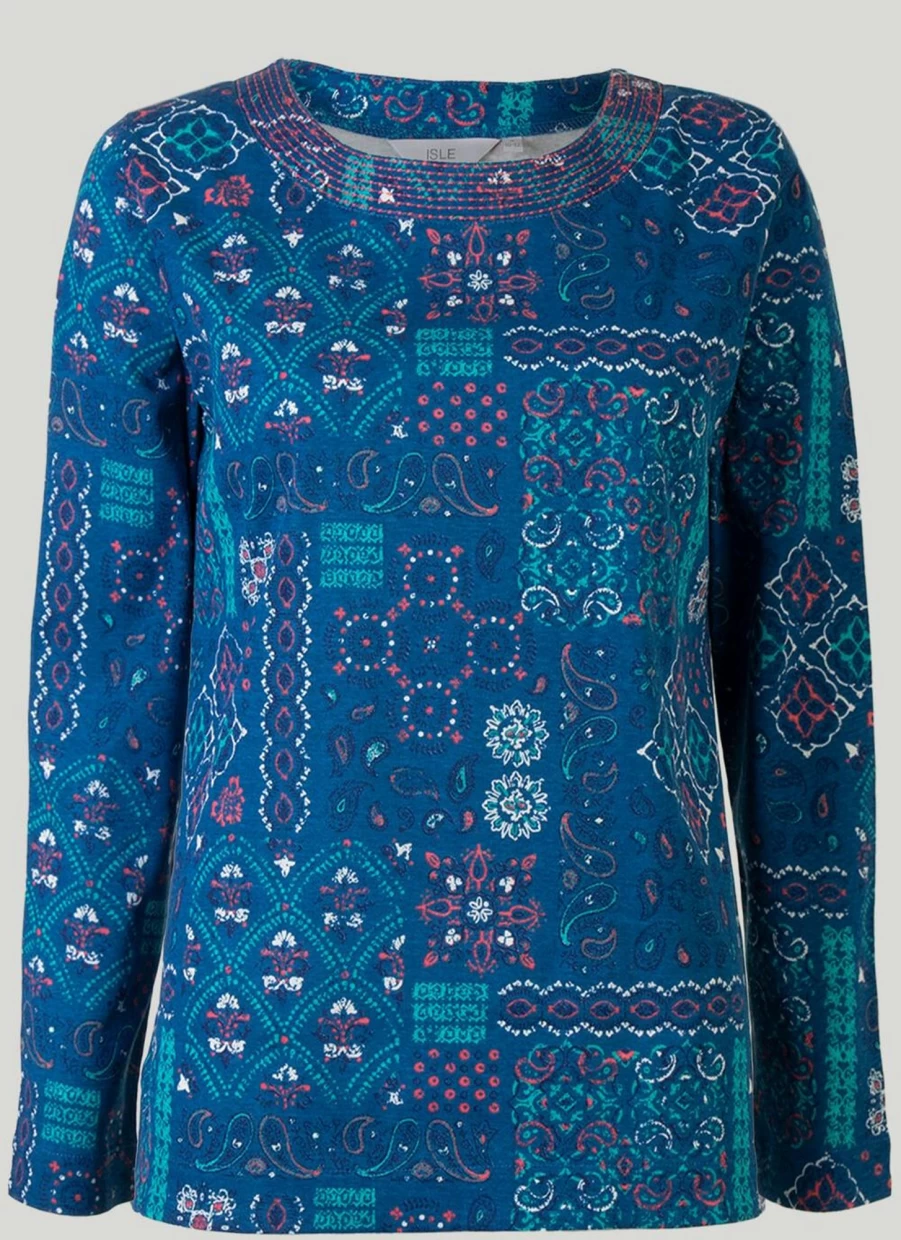 "Isle Women's Stylish Printed Top - Trendy Floral Design Blouse"