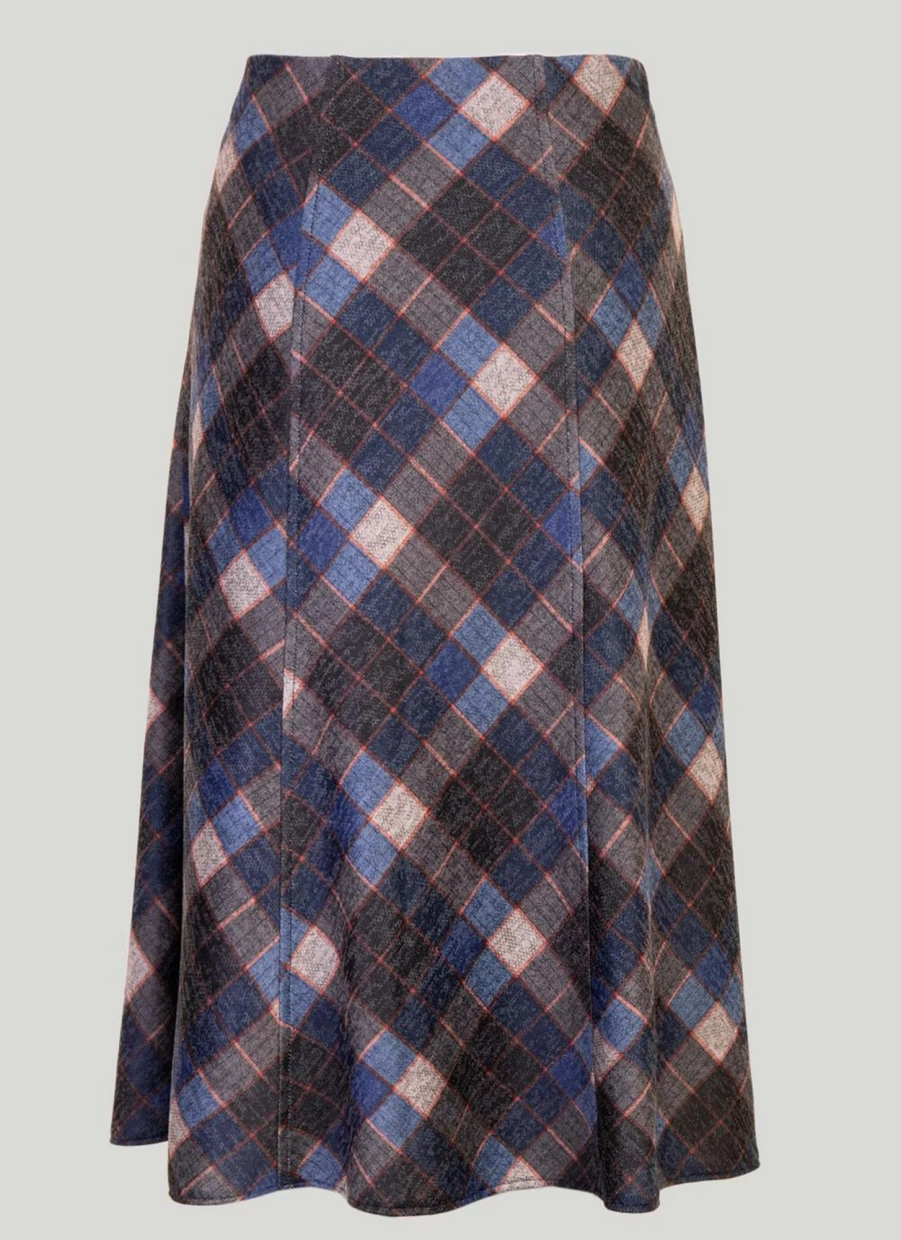Honor Millburn Women's 27" Checkered Plaid Lined Skirt - Classic Tartan Pattern A-Line Skirt