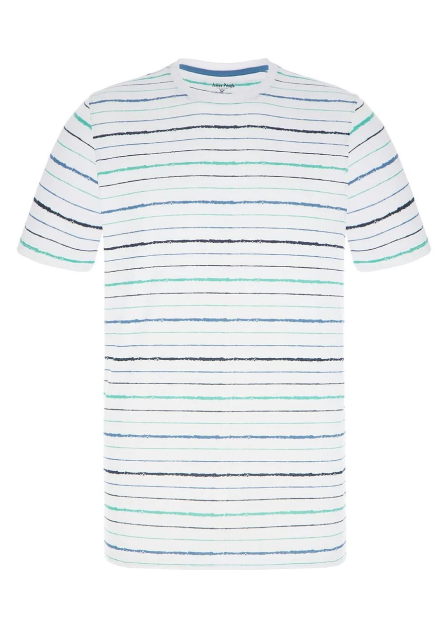 James Pringle Men's Bright Crew Neck T-Shirt - Classic Cotton Tee for Casual Wear