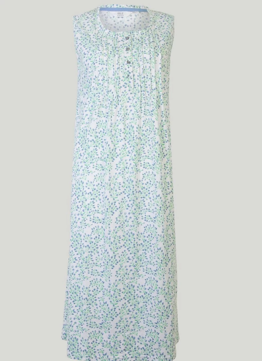 "Isle Women's Sleeveless Nightdress - Comfortable Sleepwear for Women"