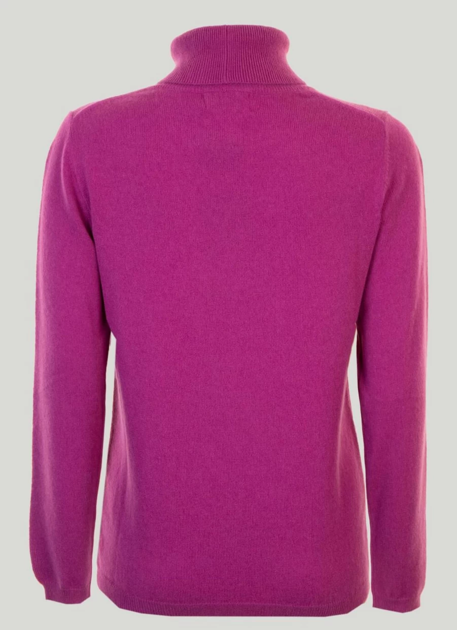 Gleneagles Women's Cashmere Polo Neck Sweater – Luxurious Soft Knitwear
