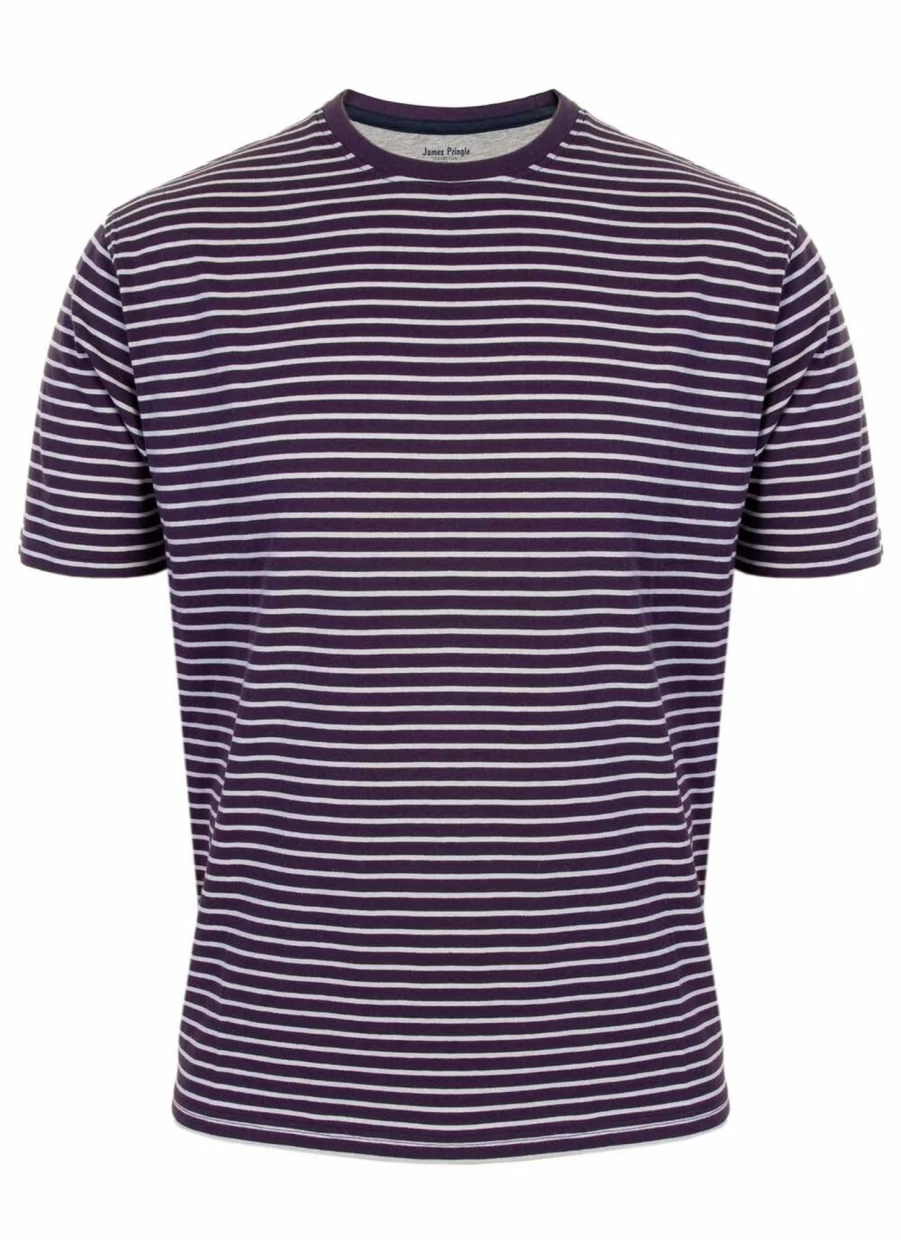 James Pringle Men's Classic Crew Neck T-Shirt - Comfortable Cotton Tee for Casual Wear