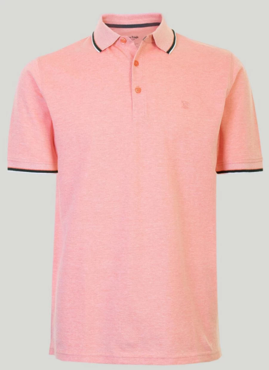 James Pringle Men's Birdseye Polo Shirt - Classic Cotton Knit Top for Casual Wear