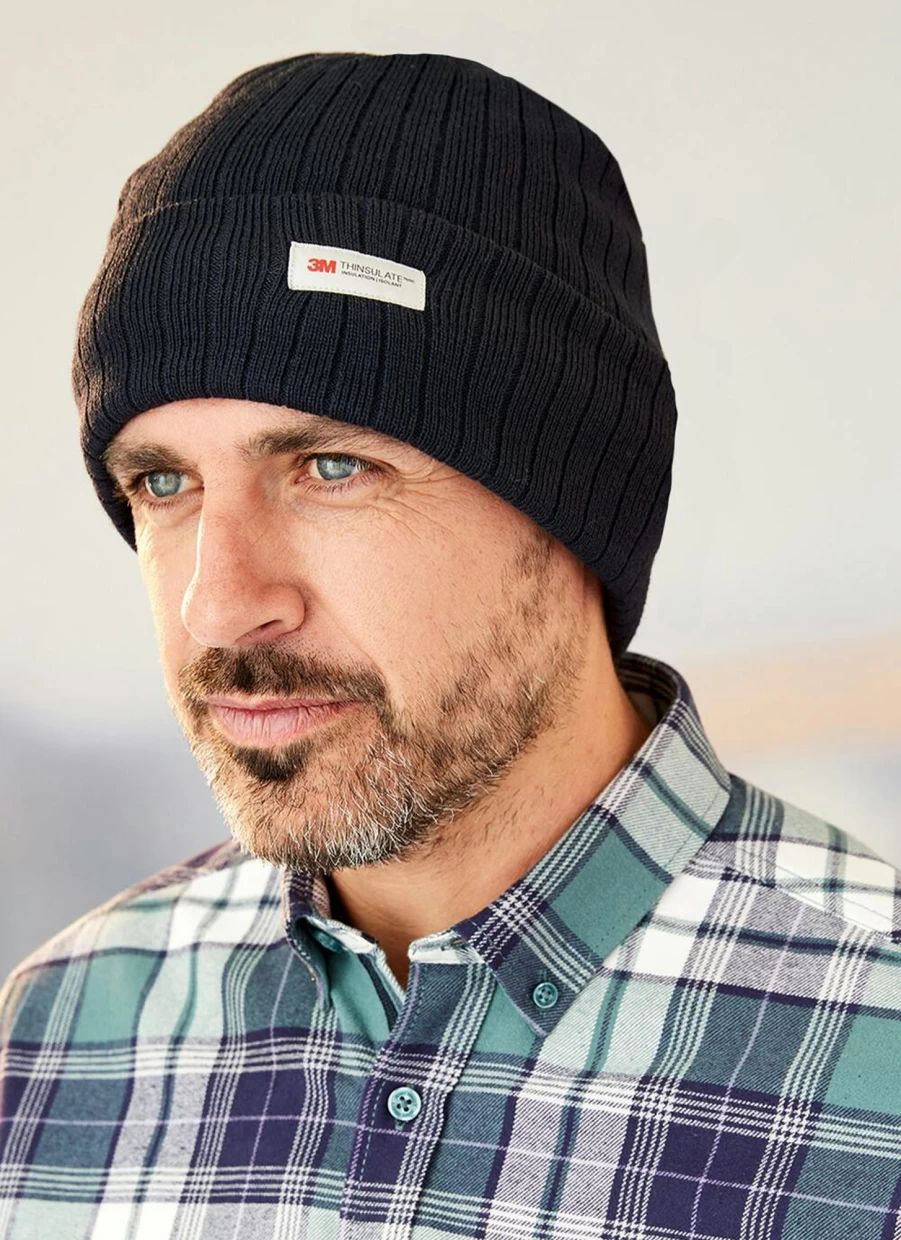 James Pringle Men's Thinsulate Knitted Winter Hat for Warmth & Comfort