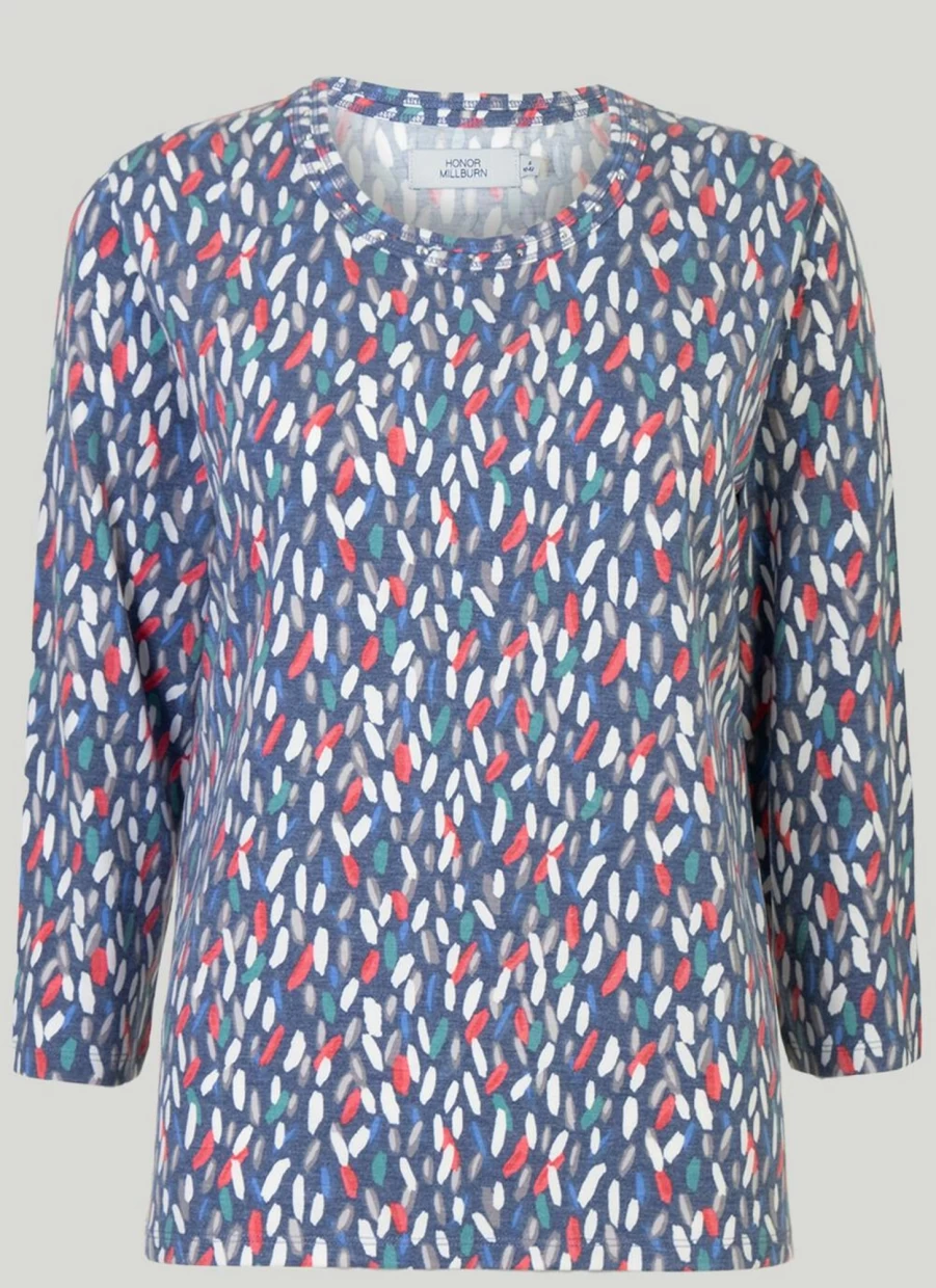 "Honor Millburn Women's Stylish Printed Top - Trendy Floral Design Casual Blouse"