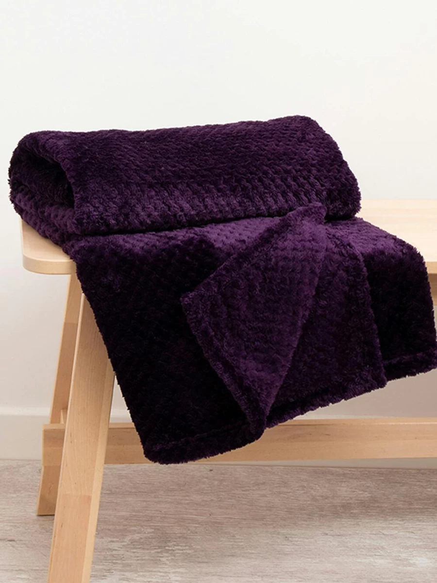 "Life From Coloroll Large Waffle Fleece Throw for Women - Cozy & Warm Blanket"